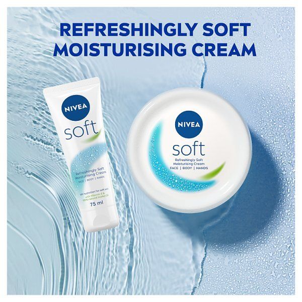 NIVEA Soft Moisturiser Cream for Face, Hands & Body, 300ml GOODS Superdrug   