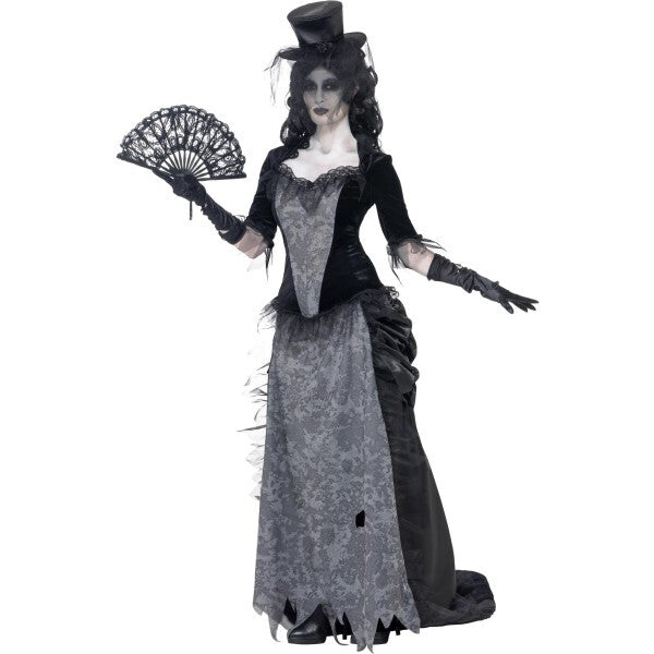 Smiffys Black Widow Costume grey top skirt hat - British product