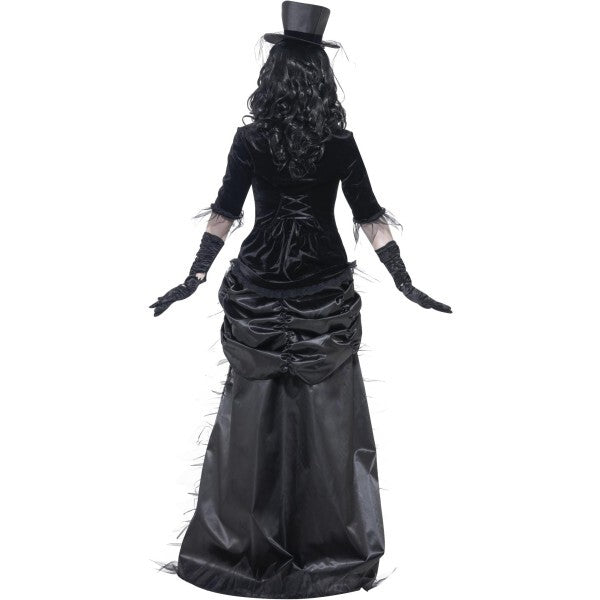 Smiffys Black Widow Costume grey top skirt hat - British product