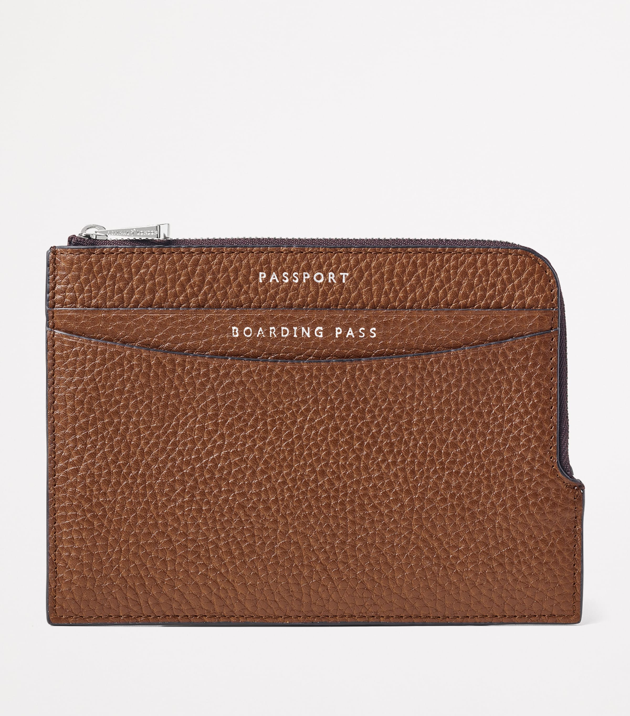 Aspinal of London leather zipped travel wallet - British product
