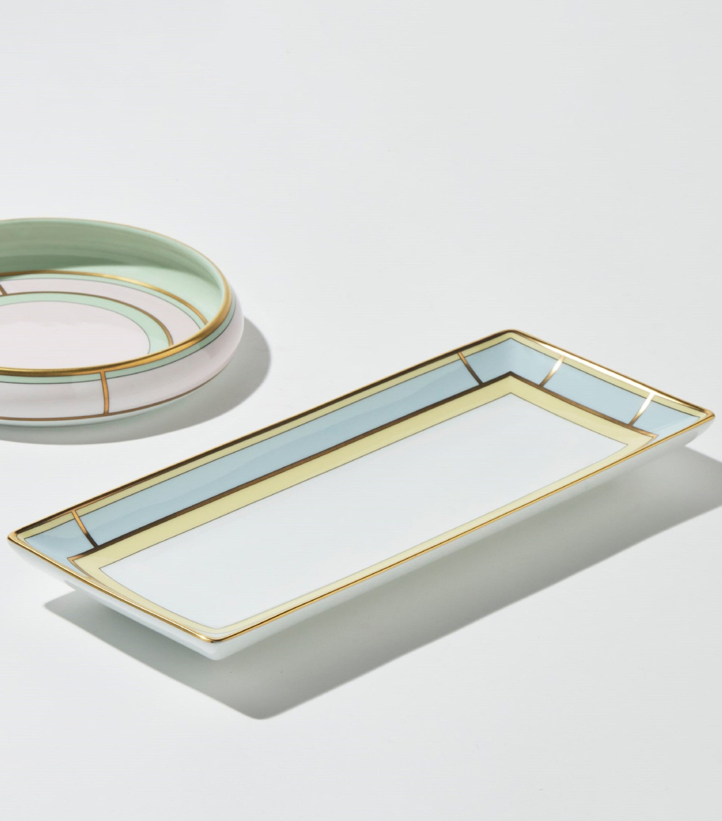 GINORI 1735 Porcelain Colonna Diva Rectangular Change Tray 28cm, UK version