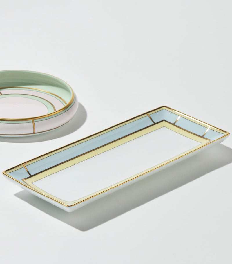 GINORI 1735 Porcelain Colonna Diva Rectangular Change Tray 28cm, UK version