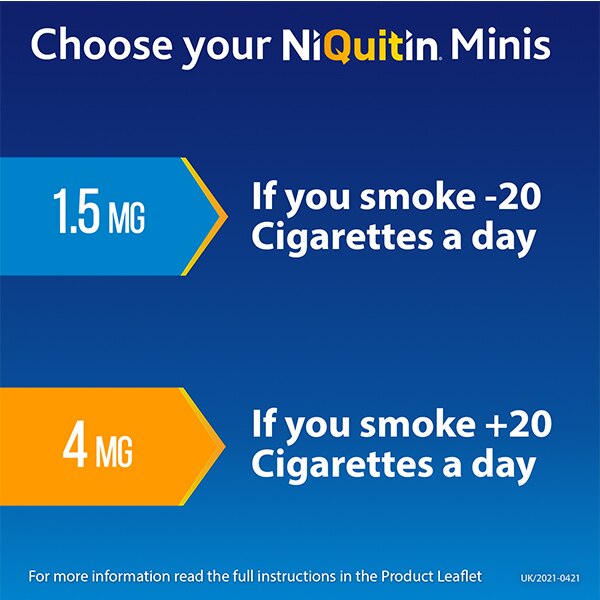 NiQuitin Minis Mint 4mg, 100 Lozenges- Quit Smoking Aid GOODS Superdrug   