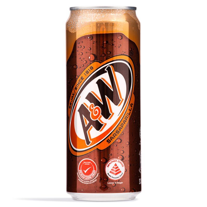 A&W root beer Malaysian version carbonated drink - British product