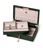 Aspinal of London Savoy leather croc-embossed jewellery box - British product