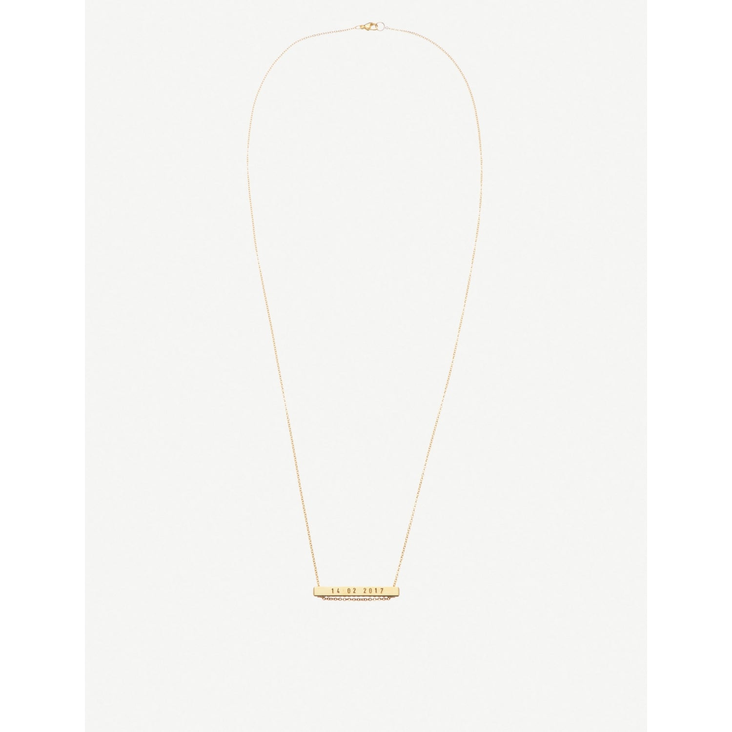 Littlesmith gold-plated personalised 13 character necklace, UK version