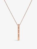Littlesmith rose gold-plated vertical bar necklace 4cm, imported from the UK