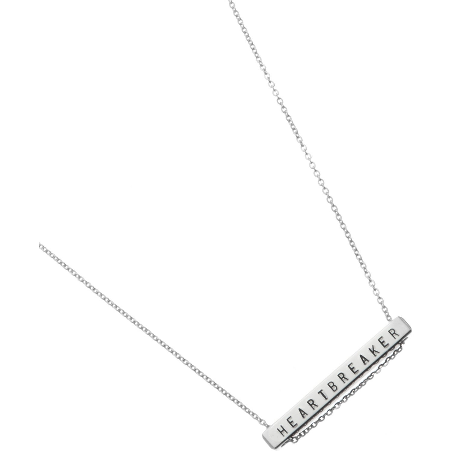 Littlesmith silver-plated personalised bar necklace 4cm - British product
