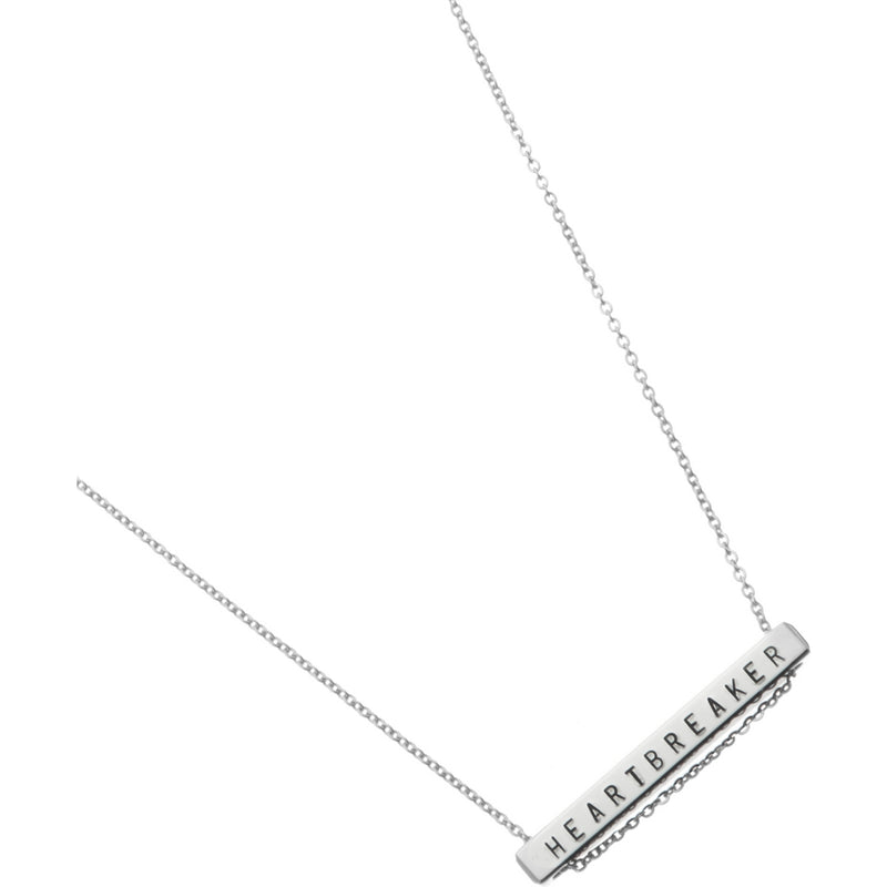Littlesmith silver-plated personalised bar necklace 4cm - British product