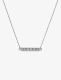 Littlesmith silver-plated personalised bar necklace 4cm - British product
