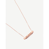 Littlesmith rose gold-plated personalised bar necklace 3cm, UK version