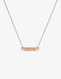 Littlesmith rose gold-plated personalised bar necklace 3cm, UK version