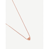 Littlesmith rose gold heart bead necklace with initial, 45cm, UK version