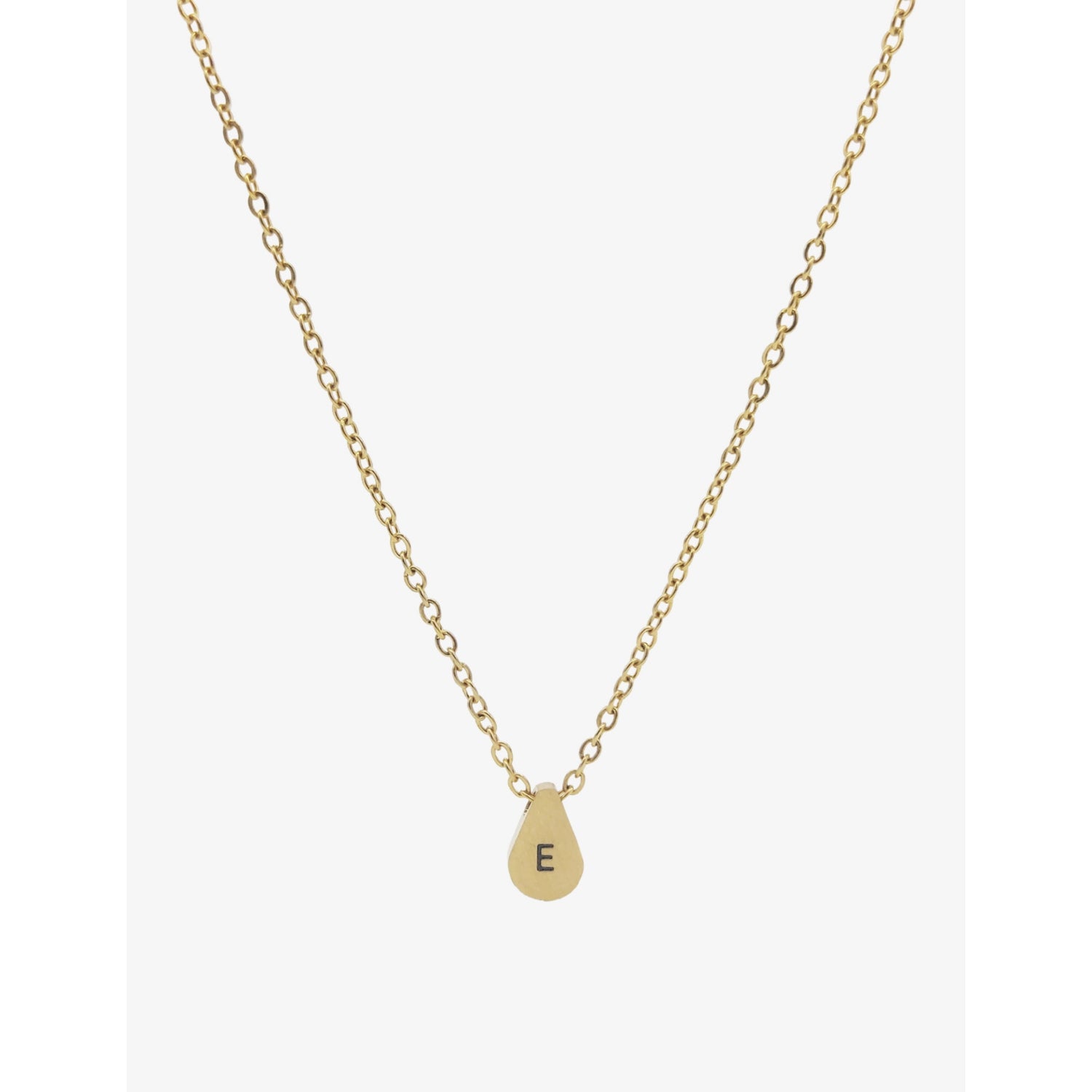 Littlesmith personalised initial gold-plated teardrop bead necklace, UK version