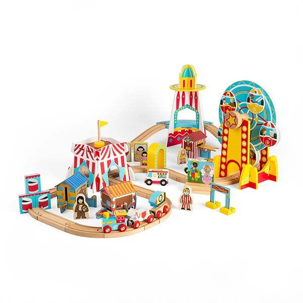 Bigjigs Rail Ferris Wheel, Wooden Train Set Accessory GOODS Superdrug   