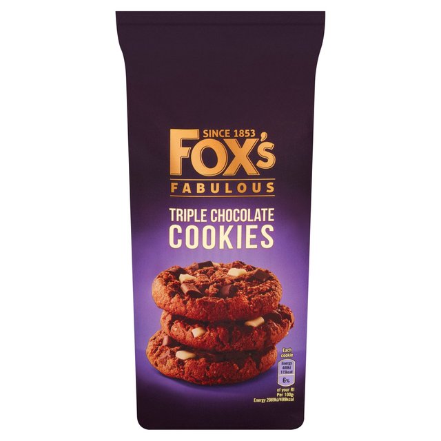 Fox's  Biscuits Triple Chocolate Chunkie Cookie   180g