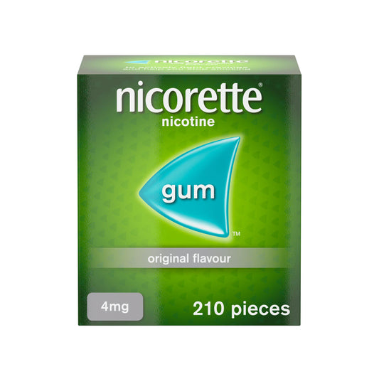 Nicorette Original Chewing Gum - 4mg, x210 Pieces (stop smoking aid) smoking control Sainsburys   