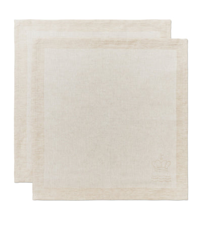 Harrods Royal Copenhagen Set of 2 Jacquard Waves Fabric Napkins 45cm x 45cm- Buy online at McGrocer