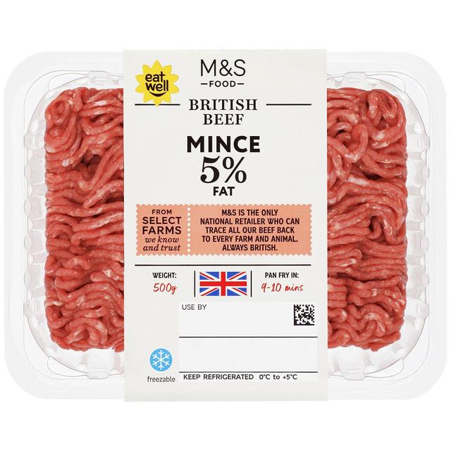 M&S Select Farms British Beef Mince 5% Fat   500g GOODS M&S   