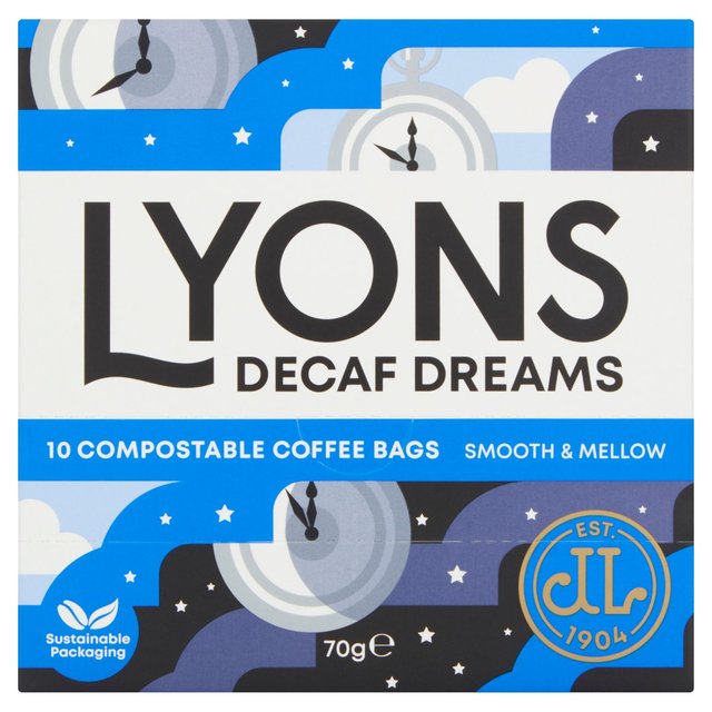 Lyons Decaf Dreams Coffee Bags   10 per pack