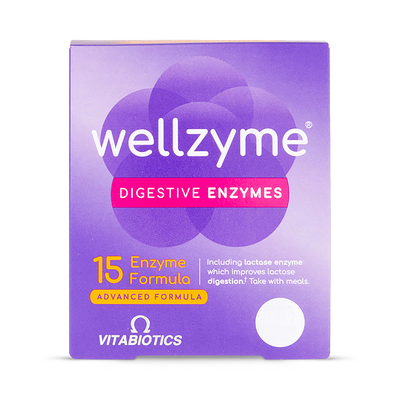 Holland & Barrett Vitabiotics Wellzyme 15 Enzyme Formula Digestive Support 60 Capsules- Buy online at McGrocer