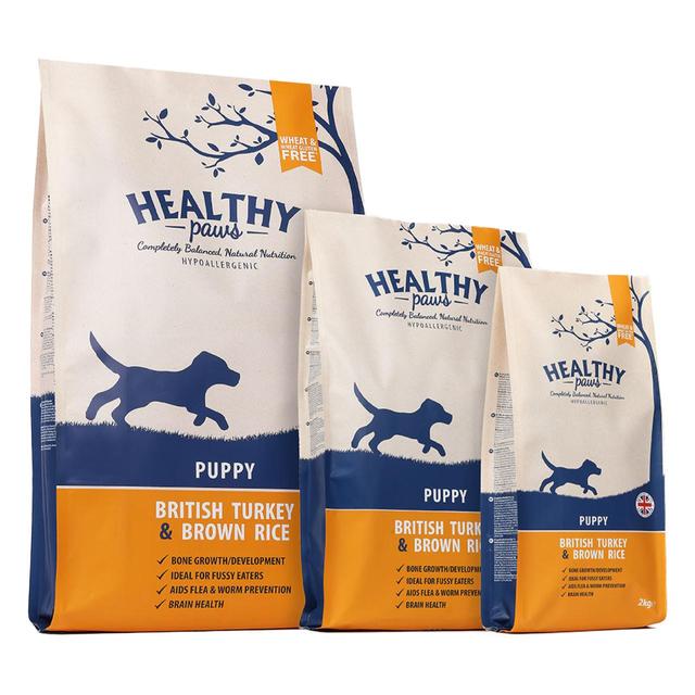 Healthy Paws British Turkey & Brown Rice Puppy Dog Food   12kg GOODS M&S   