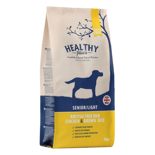 Healthy Paws British Free-Run Chicken & Brown Rice\u00a0Senior/Light Dog Food   2kg GOODS M&S   