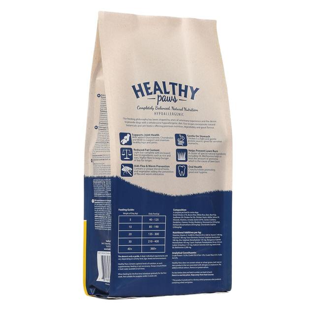 Healthy Paws British Free-Run Chicken & Brown Rice\u00a0Senior/Light Dog Food   2kg GOODS M&S   