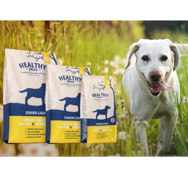 Healthy Paws British Free-Run Chicken & Brown Rice\u00a0Senior/Light Dog Food   2kg GOODS M&S   