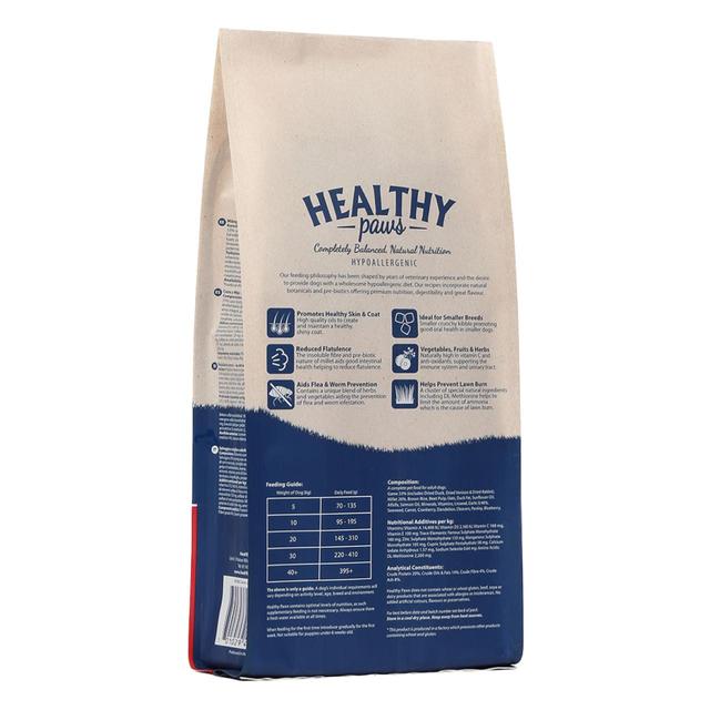 Healthy Paws Game & Millet Adult Dog Food   2kg