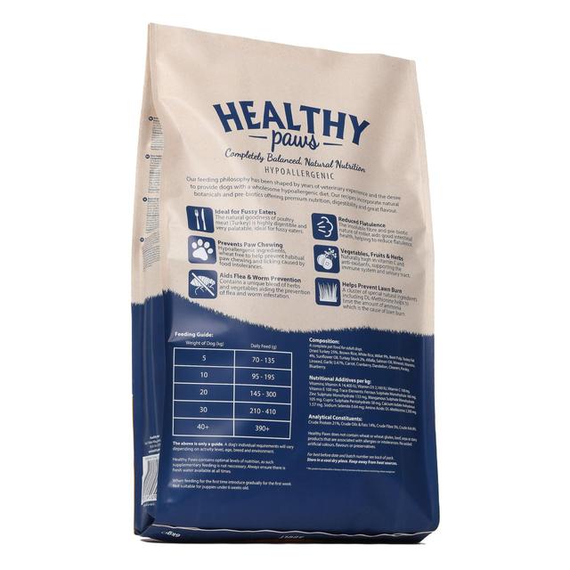 Healthy Paws British Turkey & Millet Adult Dog Food   12kg GOODS M&S   