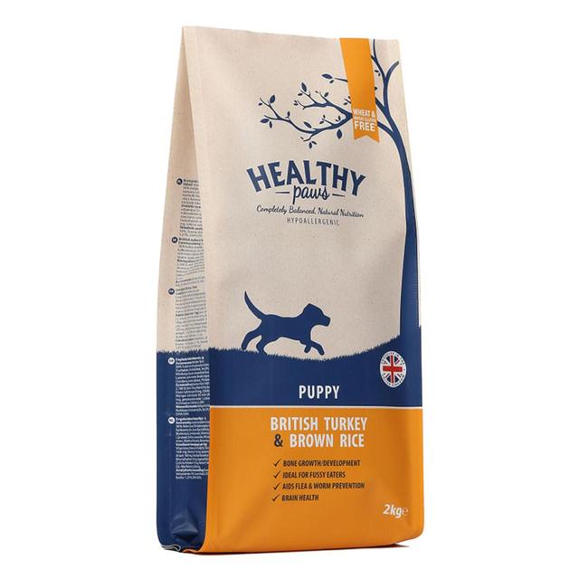 Healthy Paws British Turkey & Brown Rice Puppy Dog Food   2kg GOODS M&S   