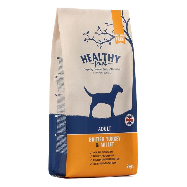 Healthy Paws British Turkey & Millet Adult Dog Food   2kg GOODS M&S   