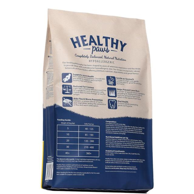 Healthy Paws British Free-Run Chicken & Brown Rice Senior/Light Dog Food   12kg GOODS M&S   