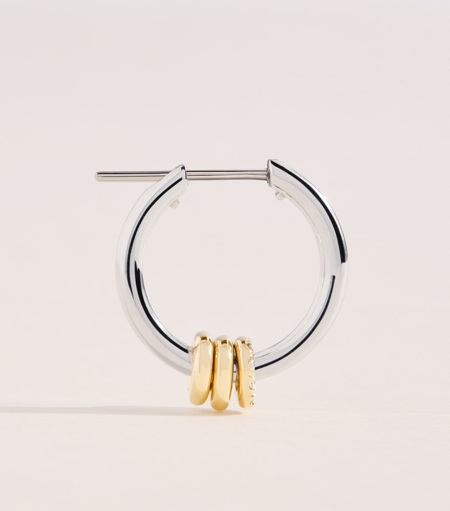 Spinelli Kilcollin Ara Deux Creolen, Mixed Metal, Diamanten, UK-Version