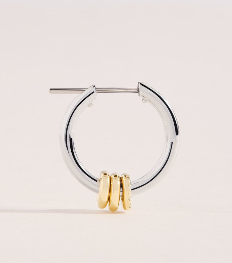 Spinelli Kilcollin Ara Deux Creolen, Mixed Metal, Diamanten, UK-Version