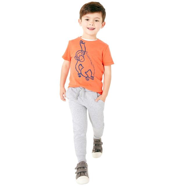 M&S Boys Draw Cord Joggers Grey 4-5 Years GOODS M&S   