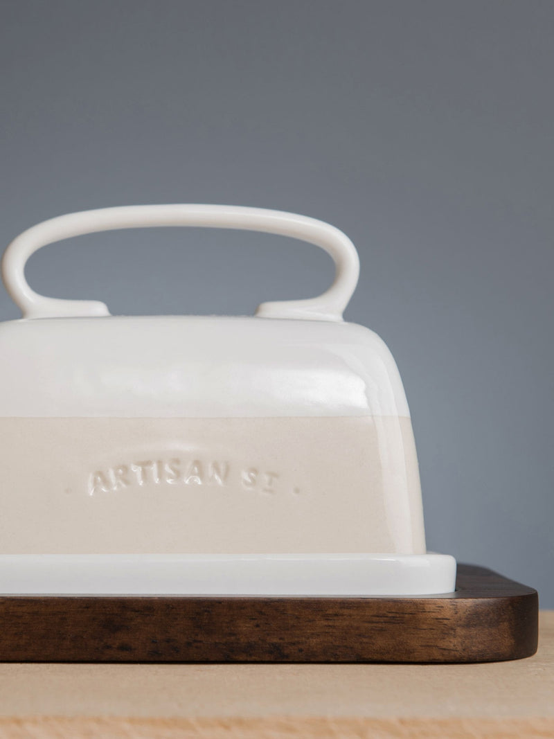 Artisan Street White Butter Dish Set