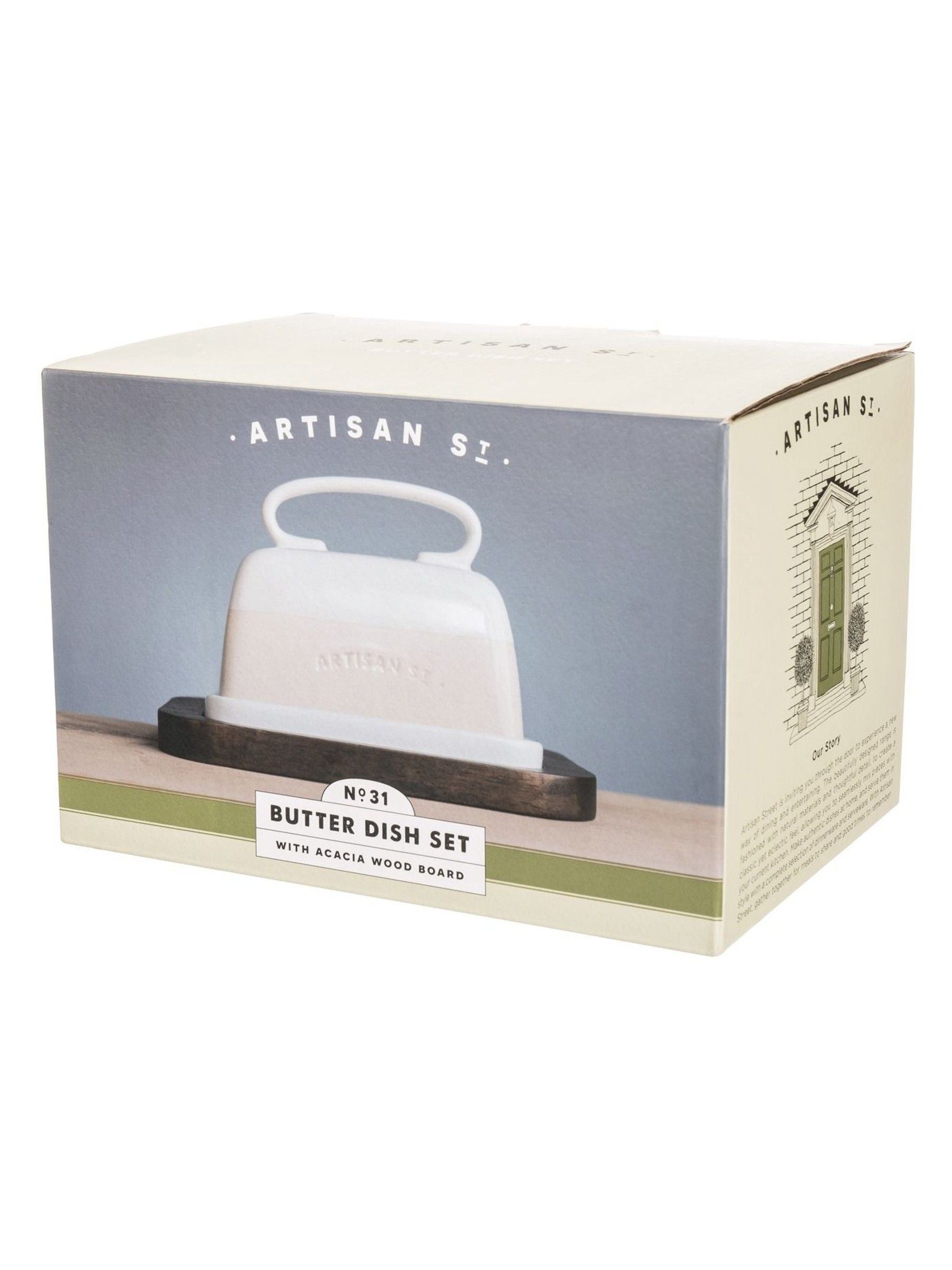 Artisan Street White Butter Dish Set