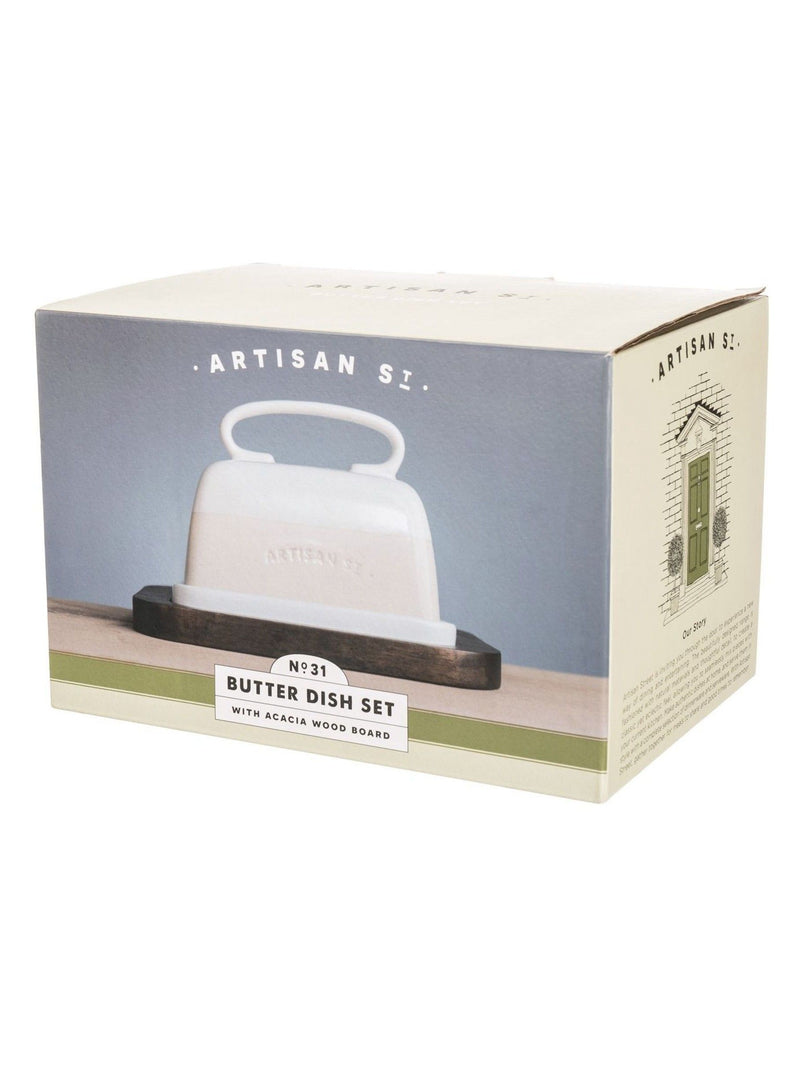 Artisan Street White Butter Dish Set