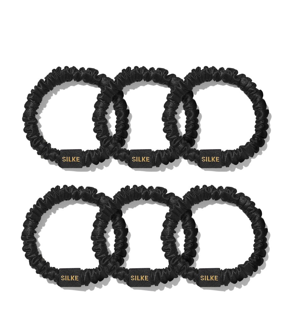 Silk Hair Ties Set of 6 for Gentle Hold and Reduced Breakage
