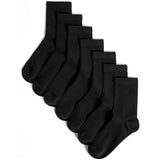 M&S Kids 7pk Ankle School Socks Black GOODS M&S   