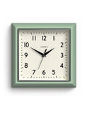 Jones Clocks Yellow A Retro Square Wall Clock, UK version
