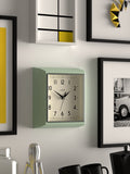 Jones Clocks Yellow A Retro Square Wall Clock, UK version