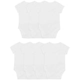 M&S Cotton Short Sleeve Bodysuits 7 Pack White GOODS M&S   