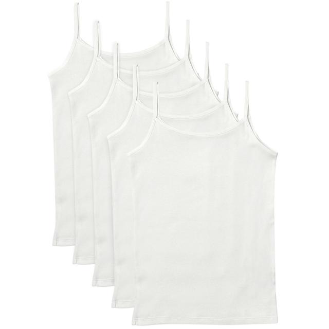 M&S Cotton Camisoles 5 Pack 2-16 Years White