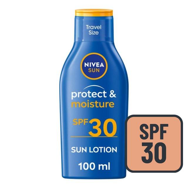 NIVEA SUN Protect & Moisture SPF 30 Sun Lotion Travel Size   100ml