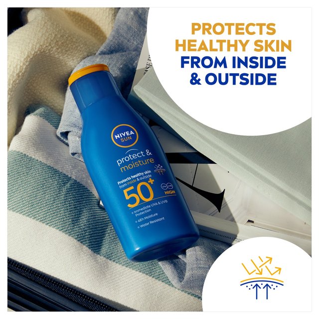 NIVEA SUN Protect & Moisture SPF 50+ Sun Lotion Travel Size   100ml GOODS M&S   