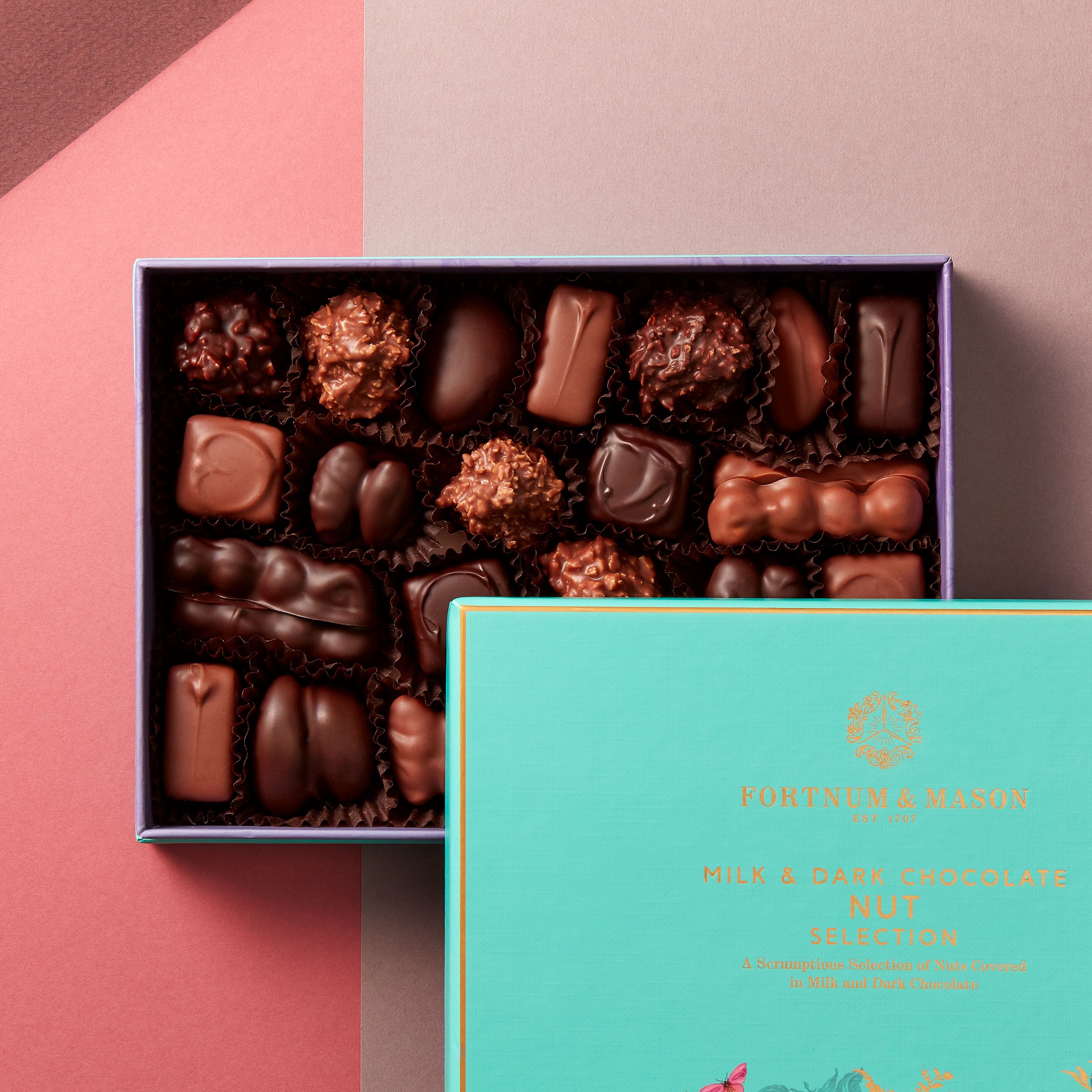 Fortnum's chocolate nut selection 240g assorted chocolates (British brand)