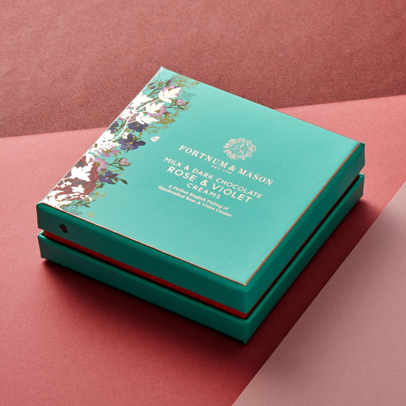Fortnum's rose and violet cream chocolates 120g, imported from the UK